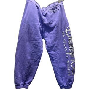 Disney Parks 100 Years of Wonder Purple Jogger Sweatpants Size Large